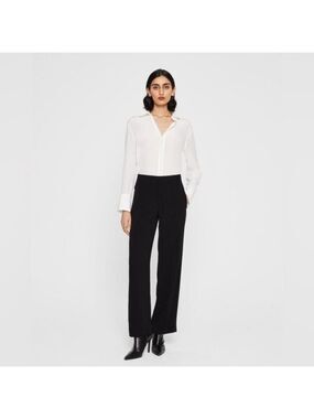 * Club Monaco Black Fluid Crepe Trousers Size 6